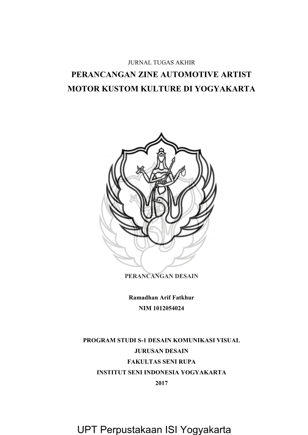 Perancangan Zine Automotive Artist Motor Kustom Kulture Di Yogyakarta