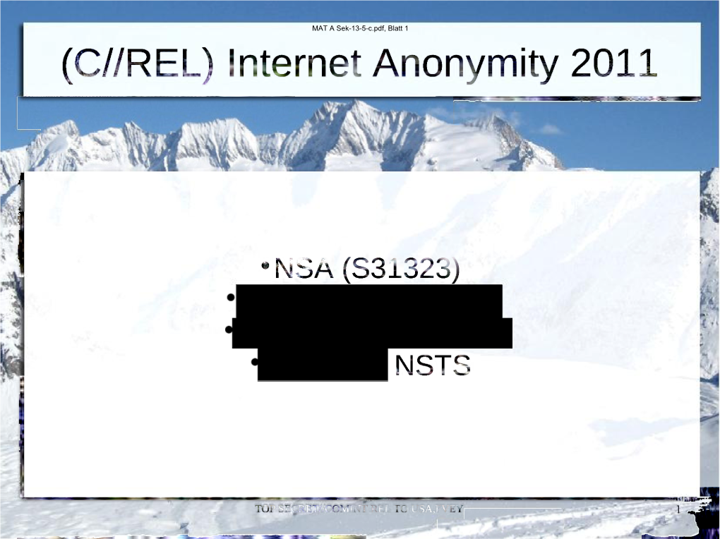 (C//REL) Internet Anonymity 2011