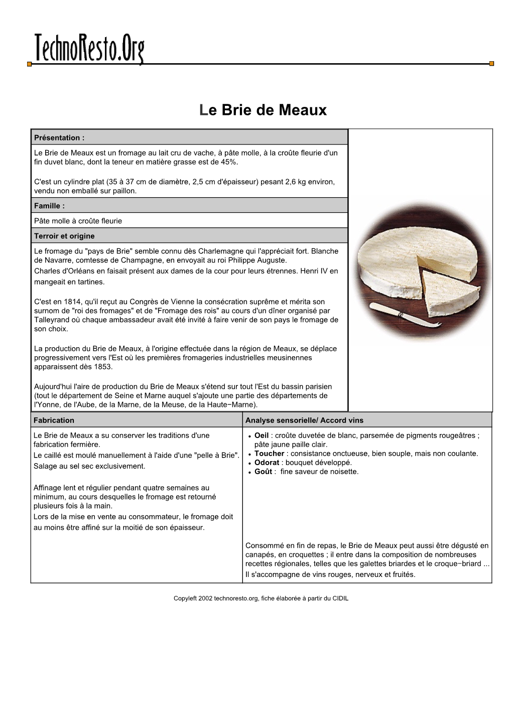 Les Fiches Fromages