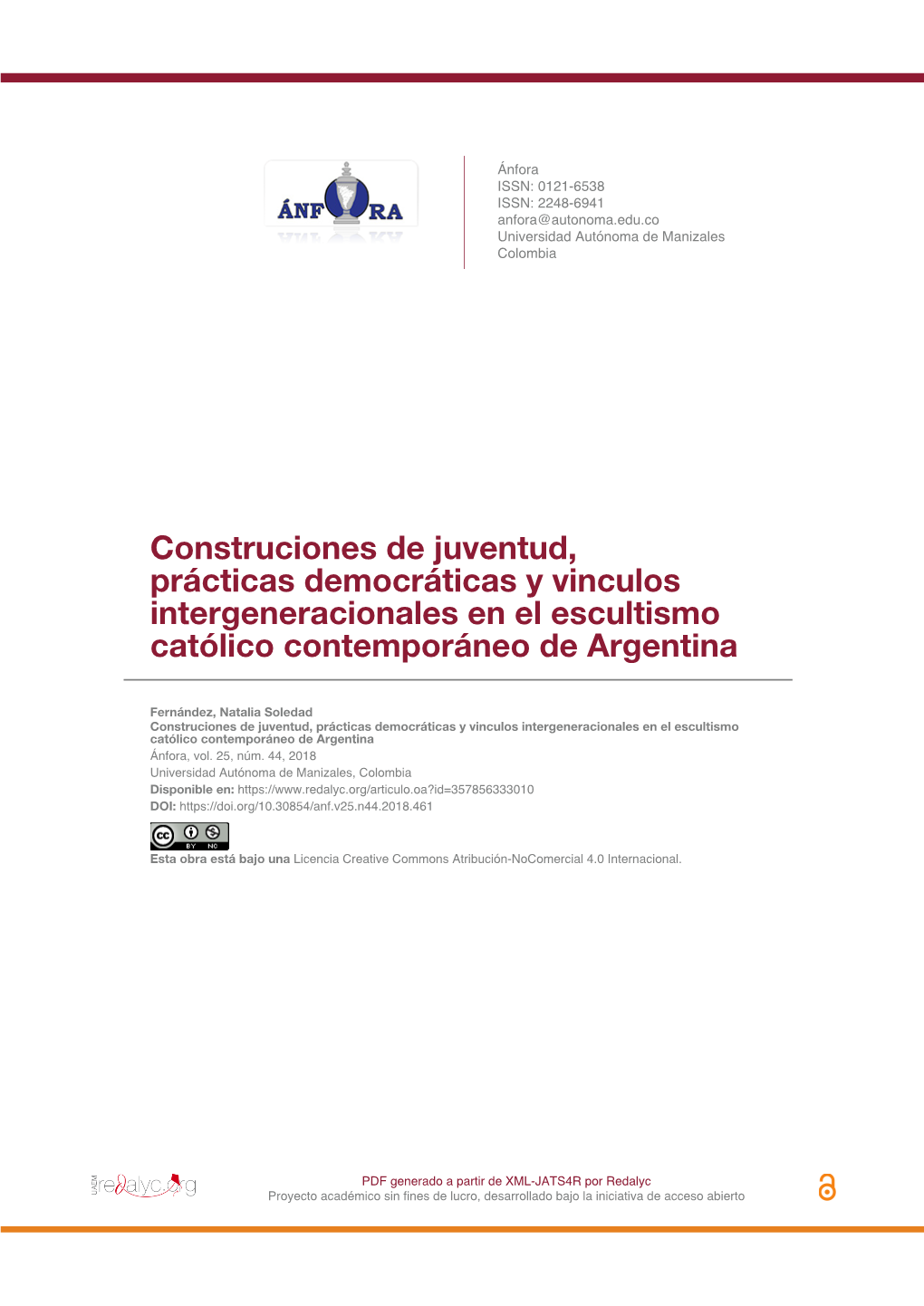 Construciones De Juventud, Prácticas Democráticas Y Vinculos Intergeneracionales En El Escultismo Católico Contemporáneo De Argentina