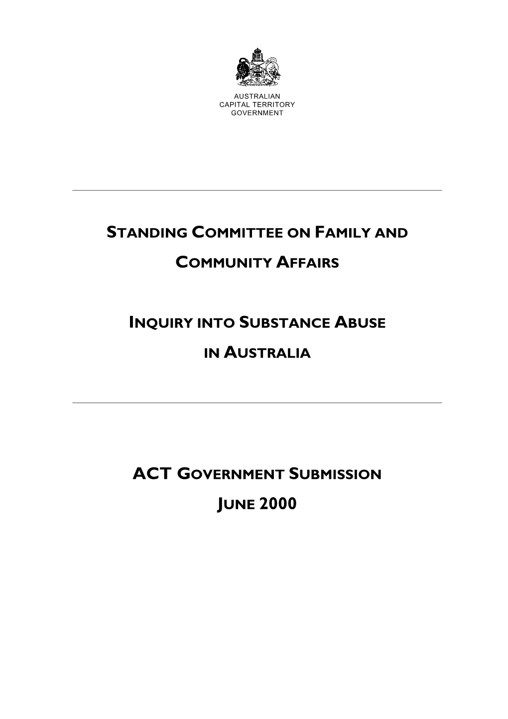 Standing Committee on Family and Community Affairs