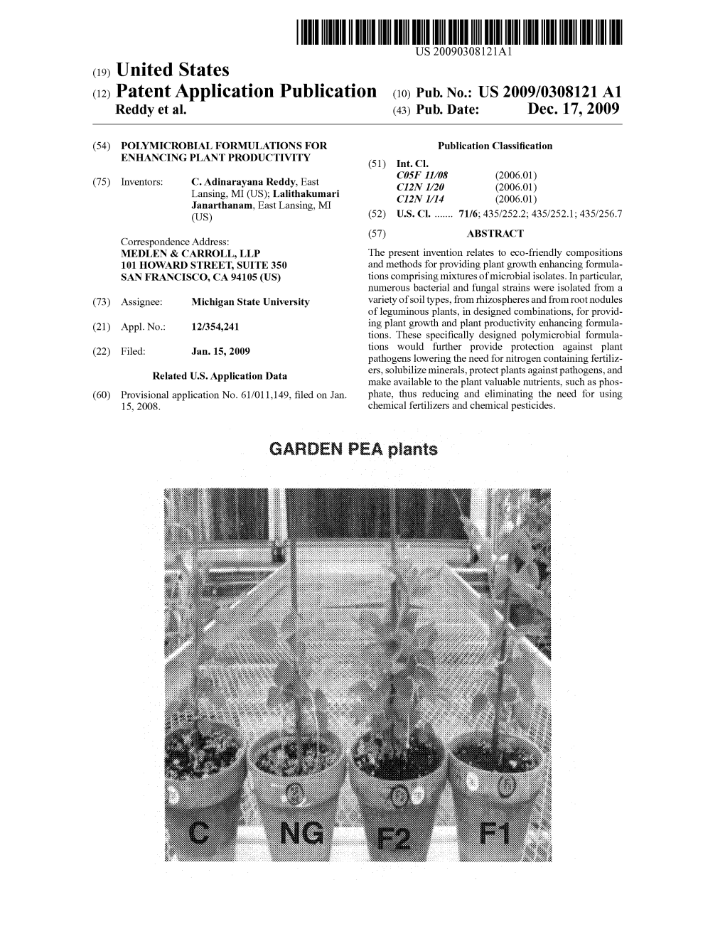 (12) Patent Application Publication (10) Pub. No.: US 2009/0308121 A1 Reddy Et Al