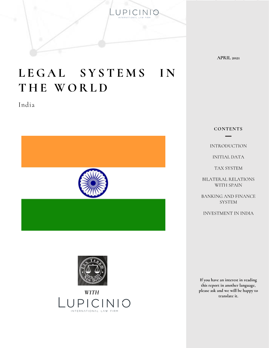LEGAL SYSTEMS in T H E W O R L D India