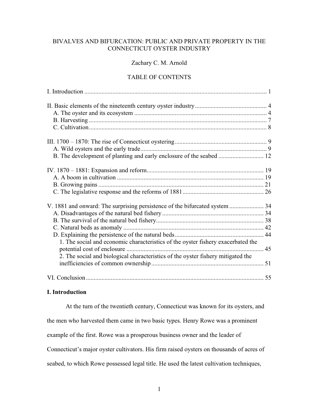 Public and Private Property in the Connecticut Oyster Industry