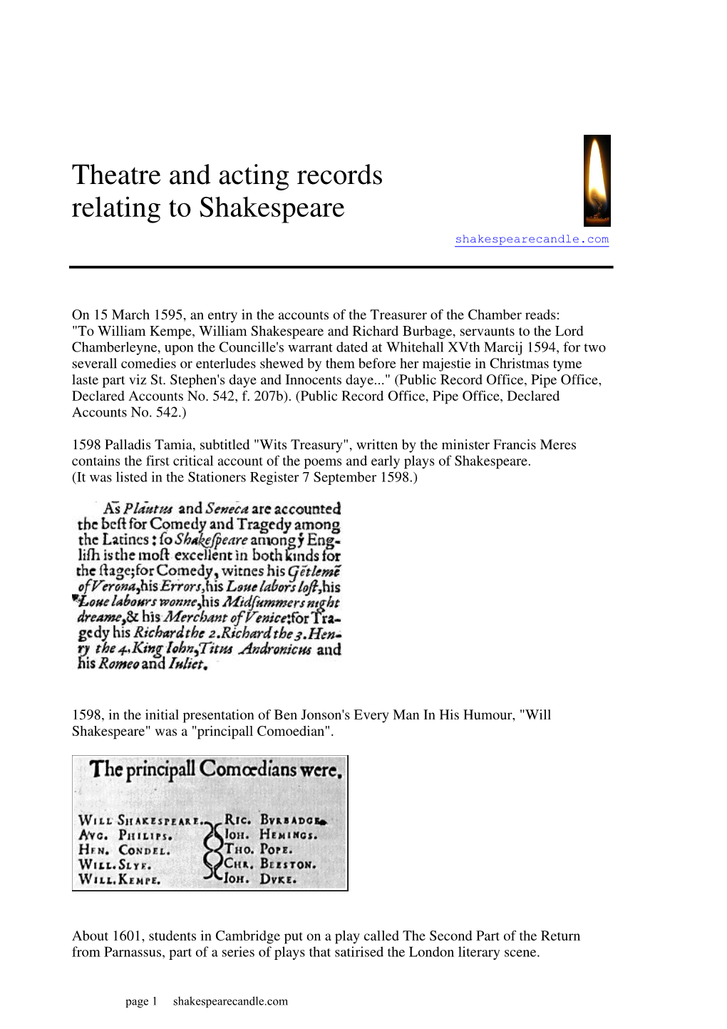 Theatre and Acting Records