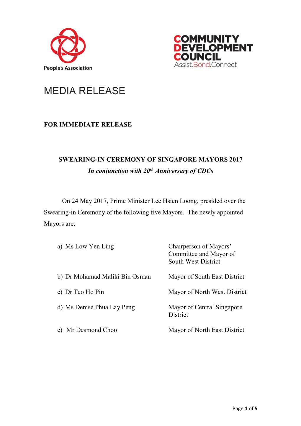 Media Release