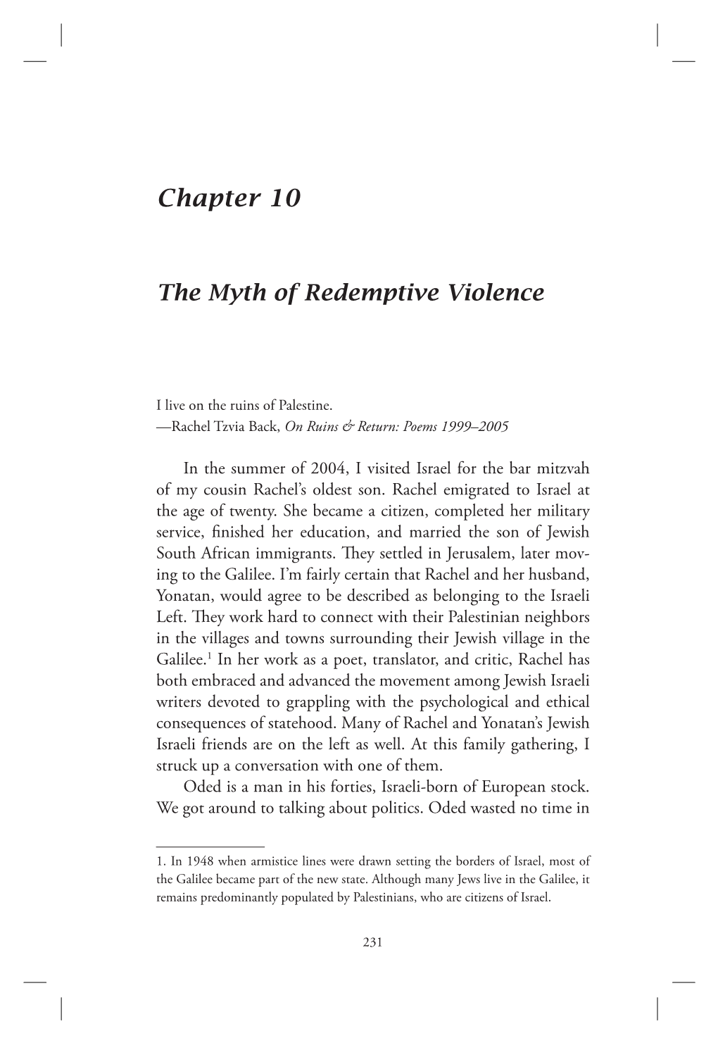 Chapter 10: the Myth of Redemptive Violence