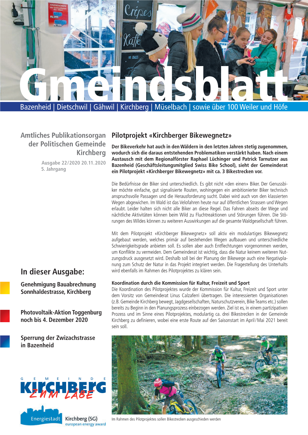 Gmeindsblattbazenheid | Dietschwil | Gähwil | Kirchberg | Müselbach | Sowie Über 100 Weiler Und Höfe