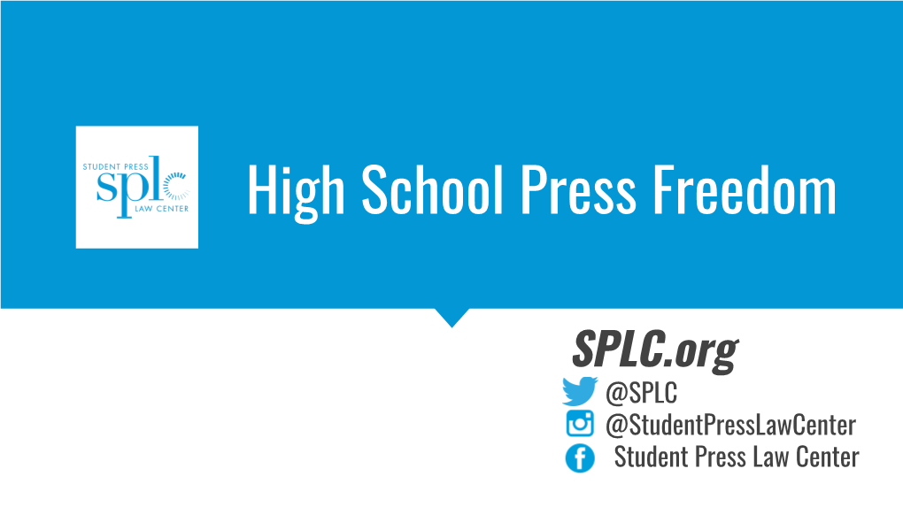 High School Press Freedom