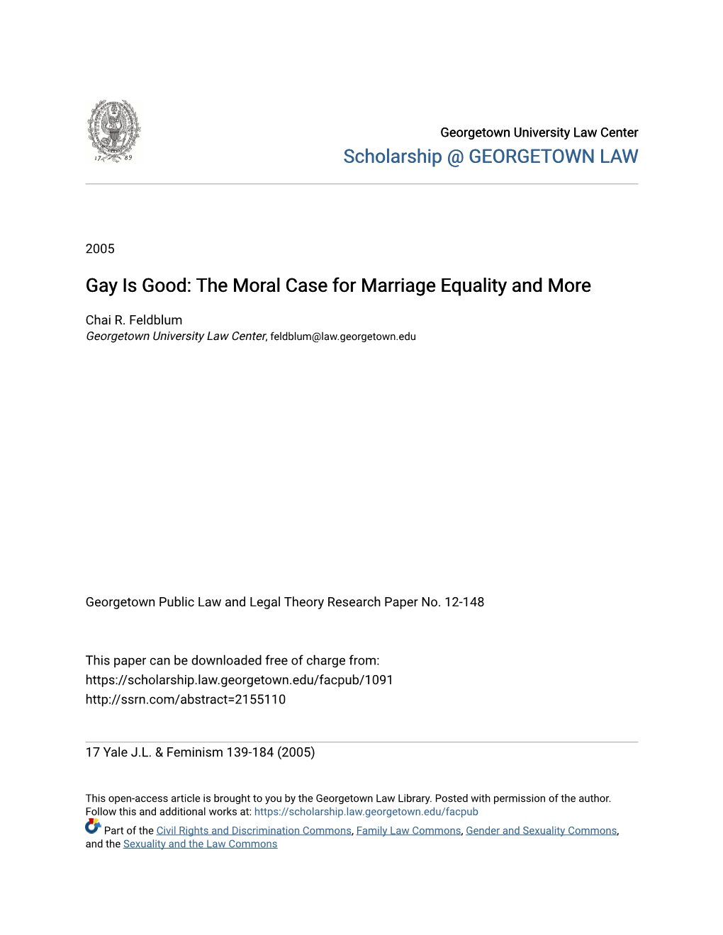 Gay Is Good: the Moral Case for Marriage Equality and More