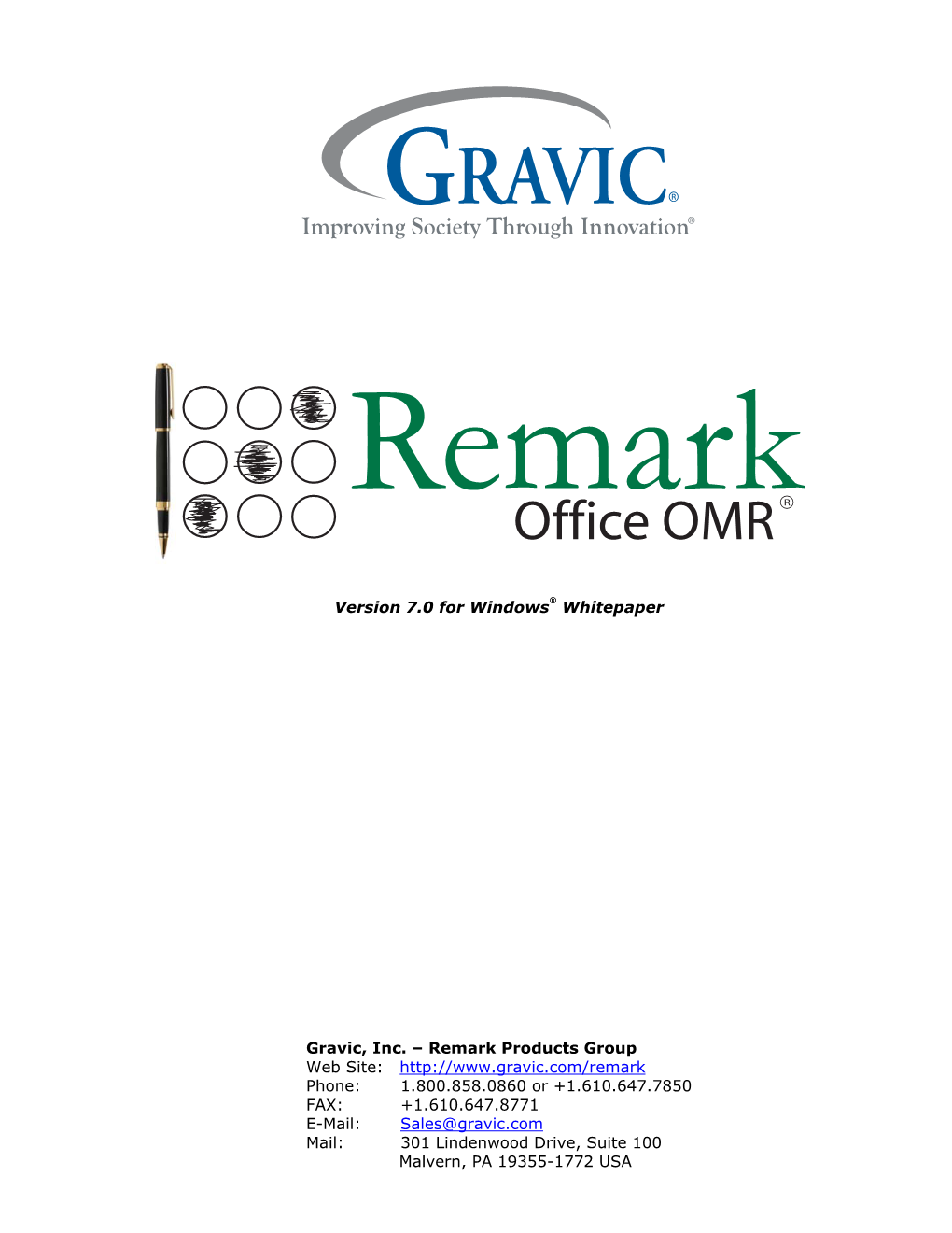 Product Summary for Remark Office OMR®