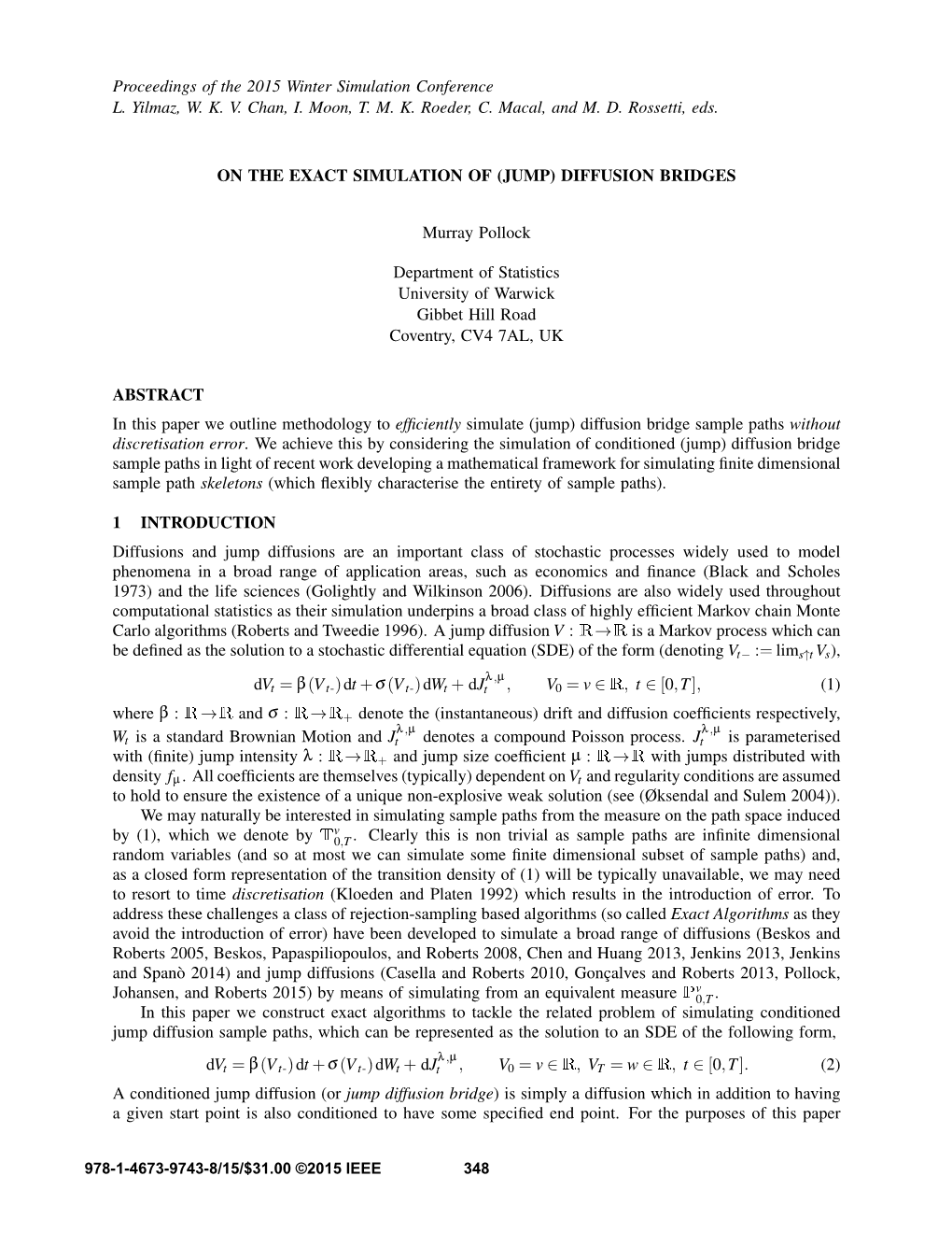 On the Exact Simulation of (Jump) Diffusion Bridges