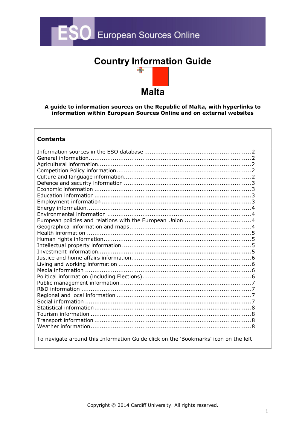 Country Information Guide Malta