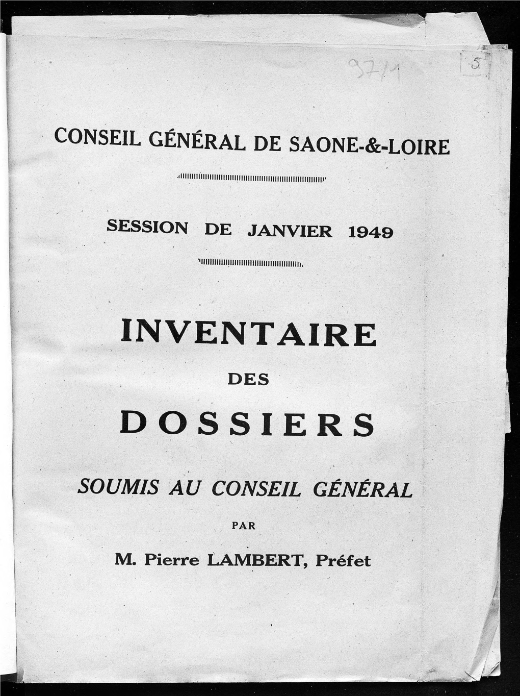 Inventaire Dossiers