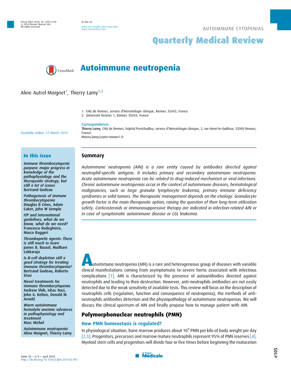 Autoimmune Neutropenia