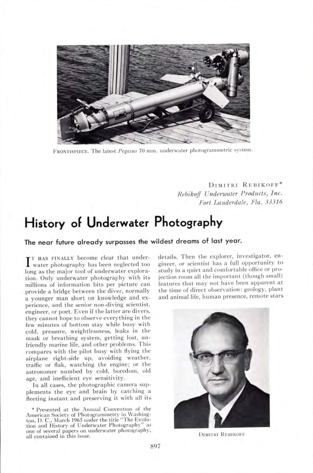 History of Underwater Photography