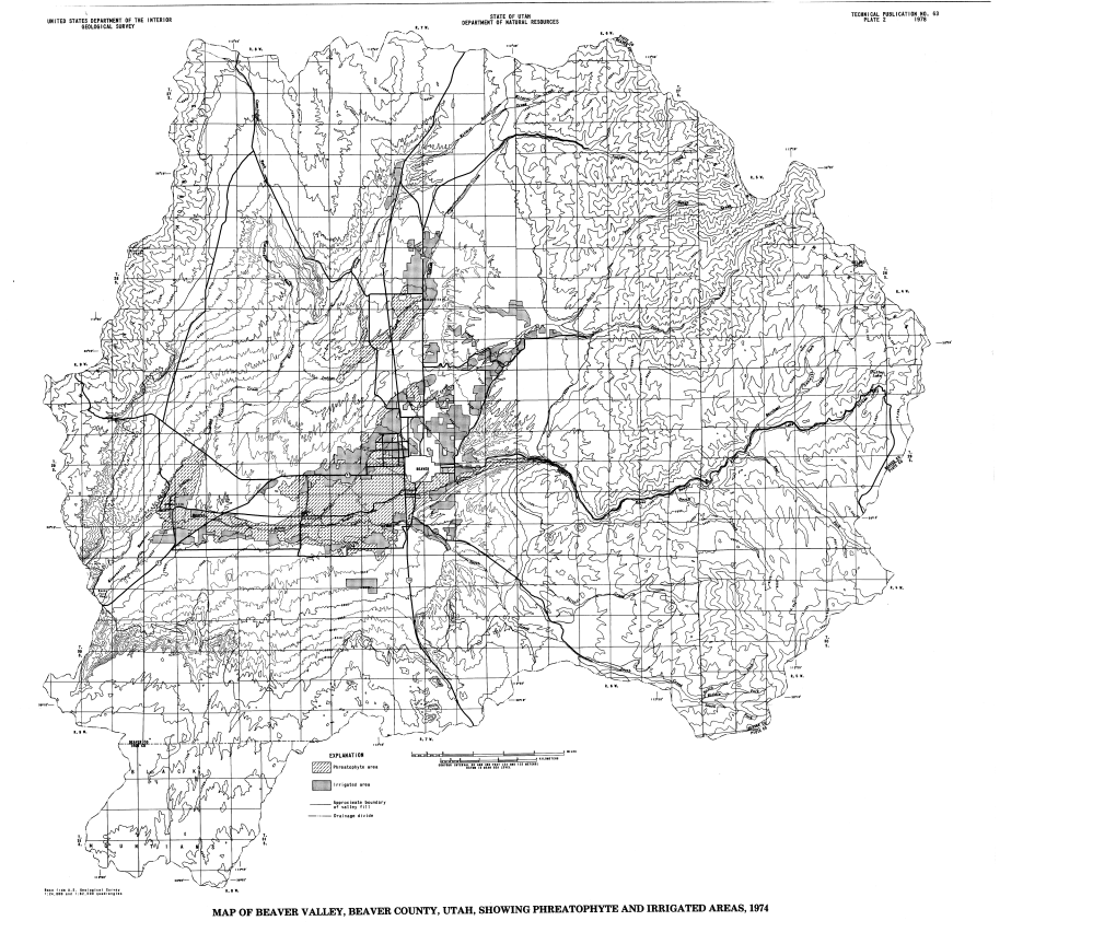 Hydrology of the Beaver Valley Area, Beaver County, Utah, with Emphasis on Ground Water