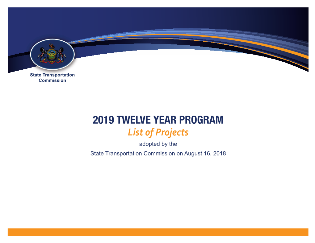 2019 Twelve Year Program