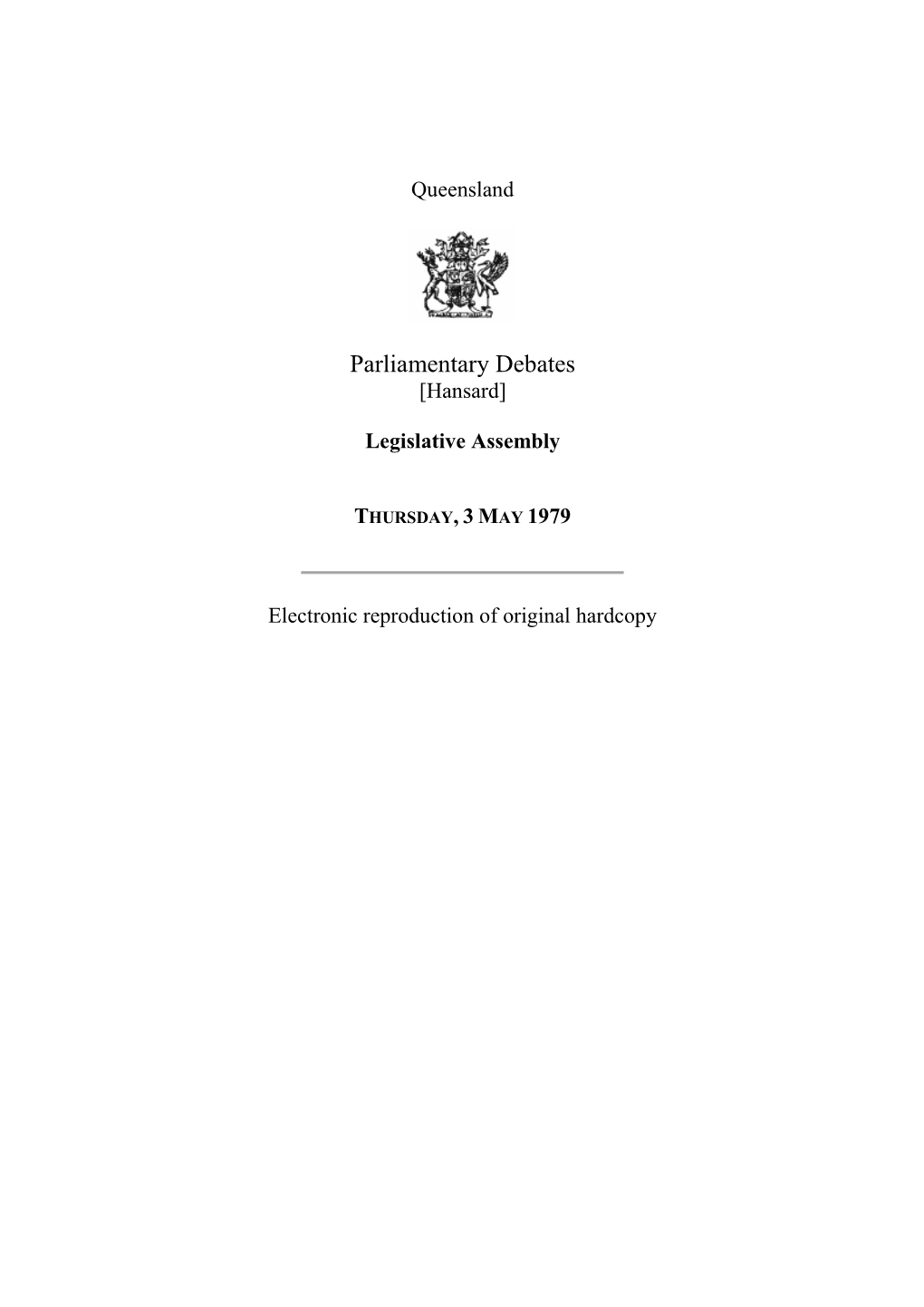 Parliamentary Debates [Hansard]