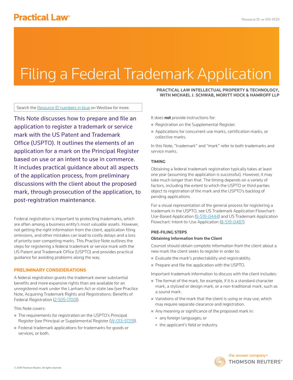 Filing a Federal Trademark Application