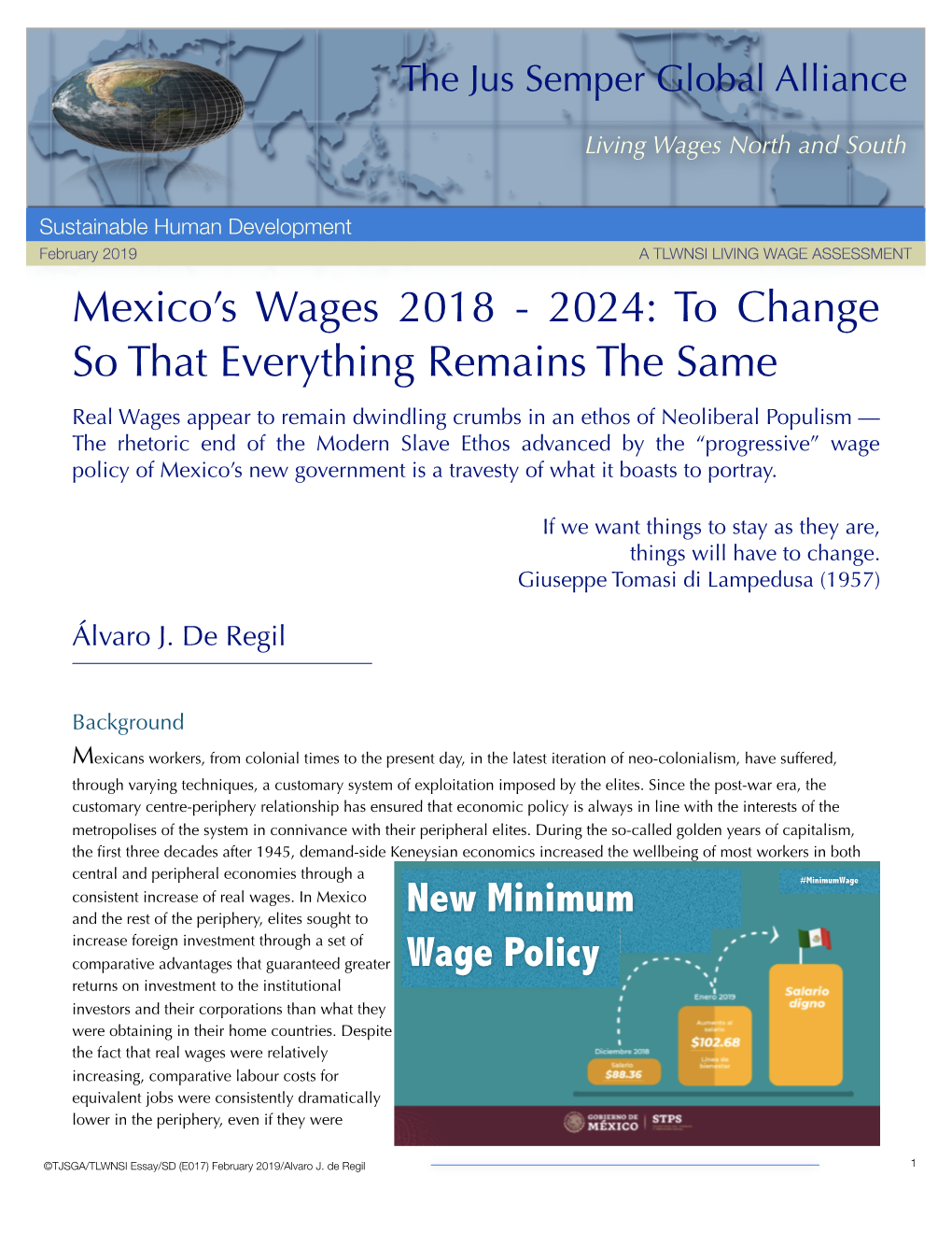 Mexico's Wages 2018