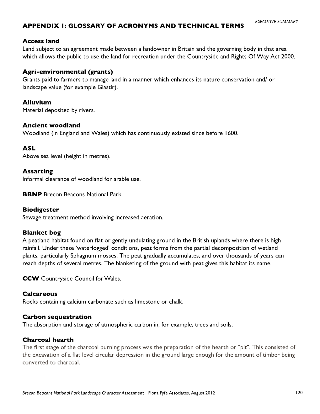 Appendix 1: Glossary of Acronyms and Technical Terms