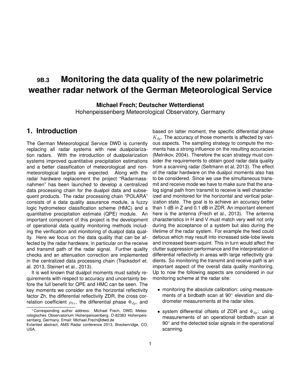 Monitoring the Data Quality of the New Polarimetric Weather Radar Network of the German Meteorological Service
