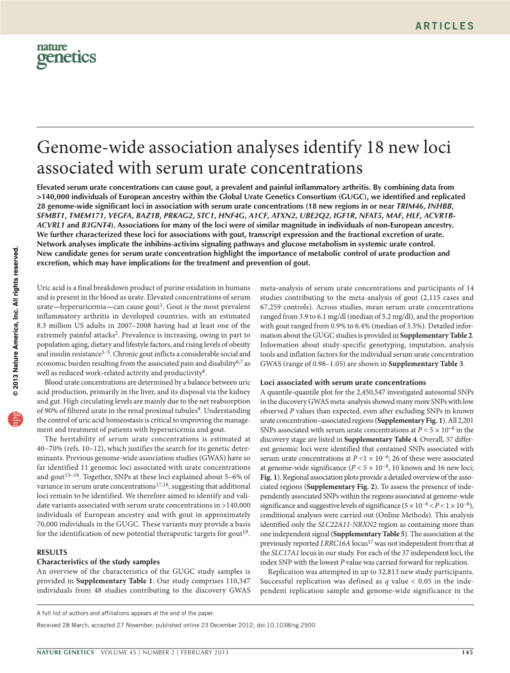 Genome-Wide Association Analyses Identify 18 New