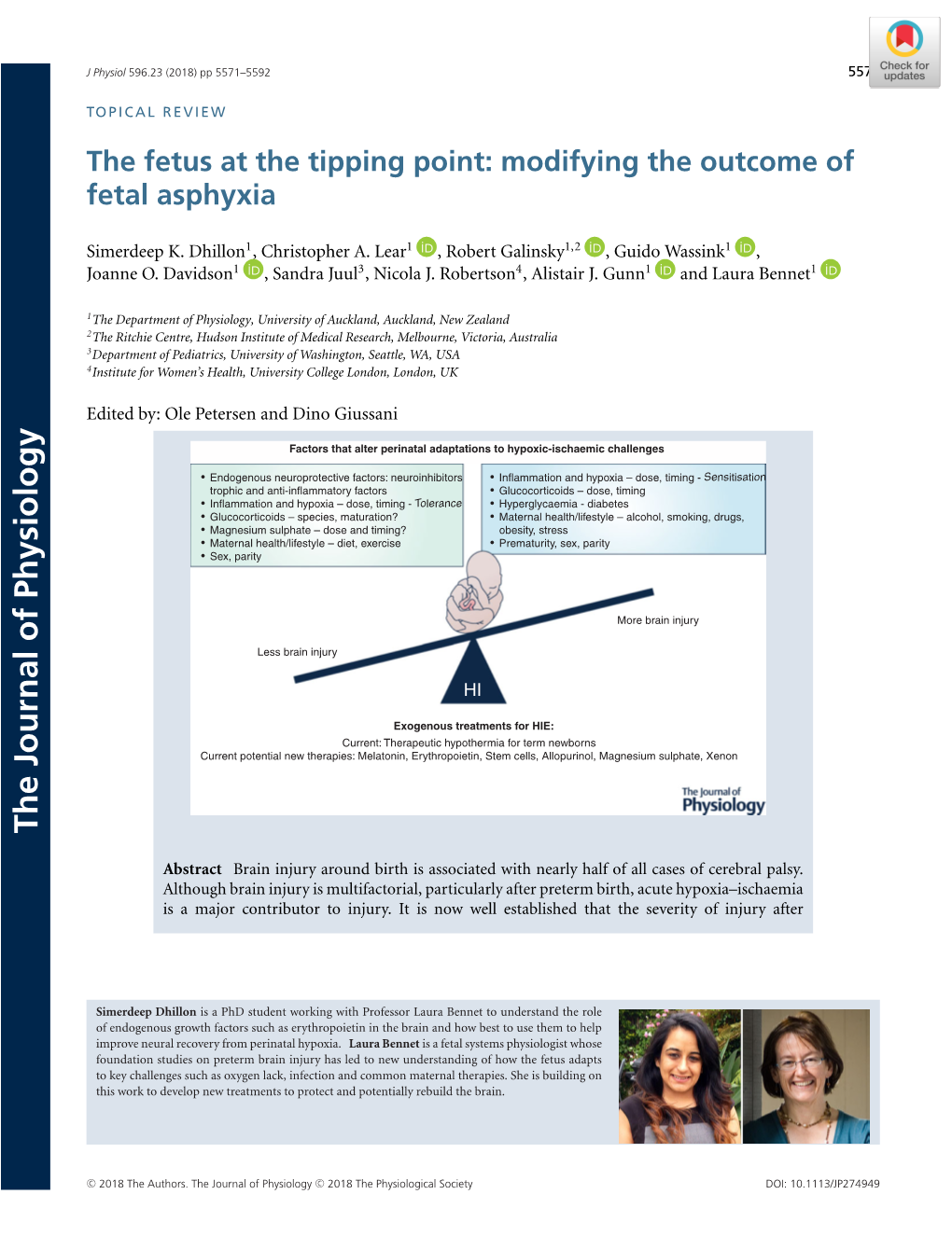 Modifying the Outcome of Fetal Asphyxia