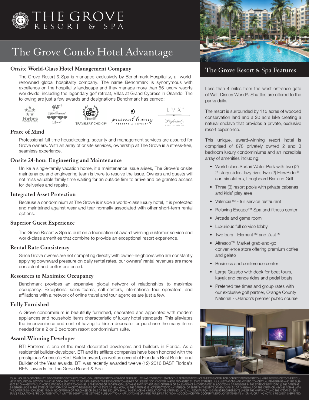 The Grove Condo Hotel Advantage
