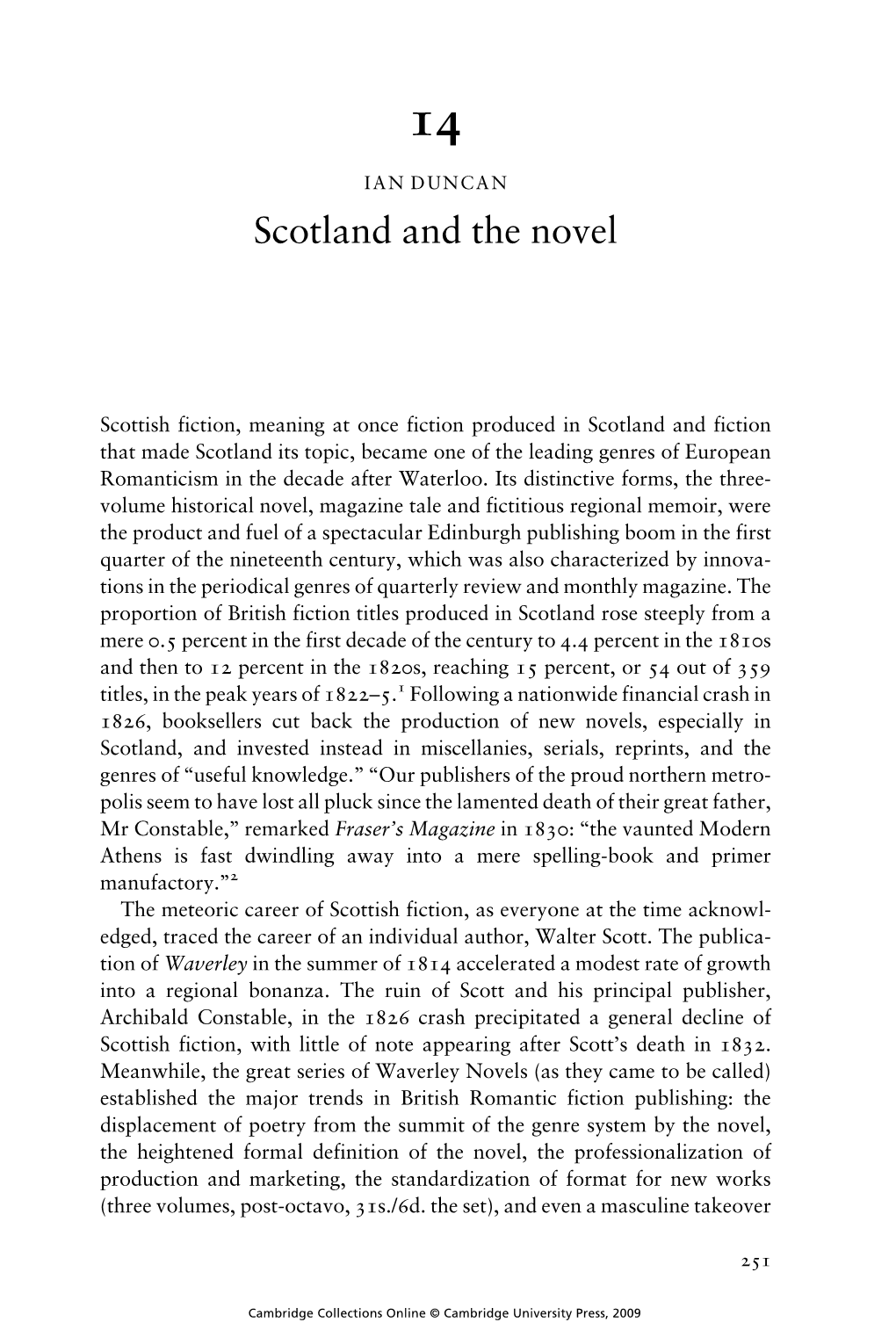 Scotland and the Novel