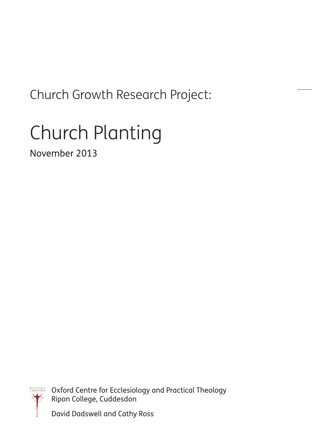 Church Planting November 2013