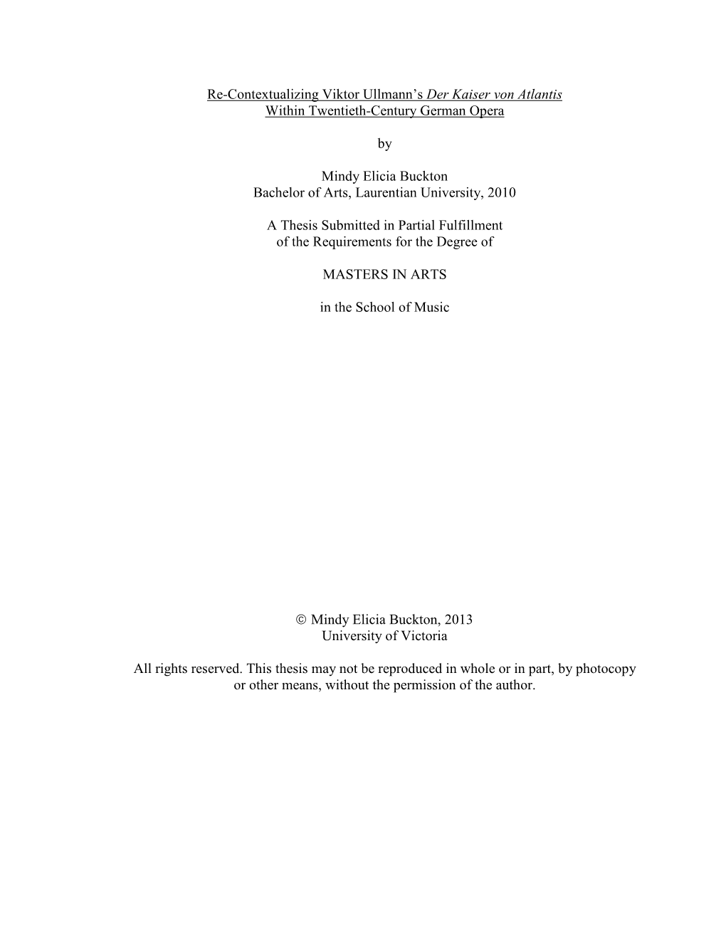 Uvic Thesis Template