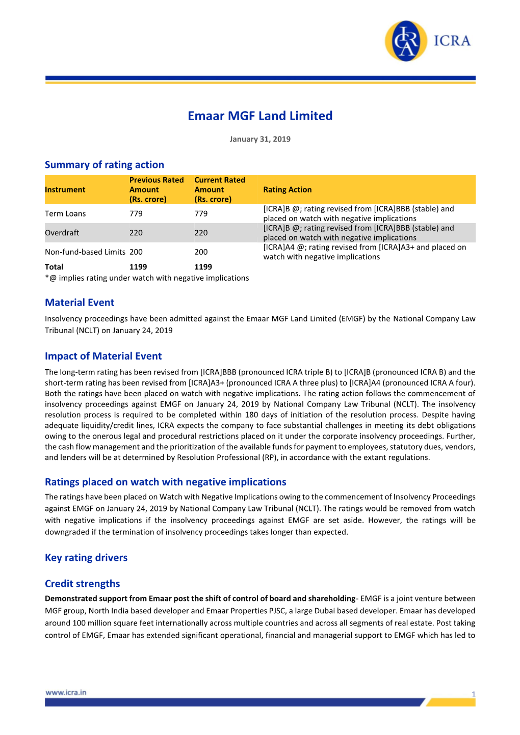 Emaar MGF Land Limited