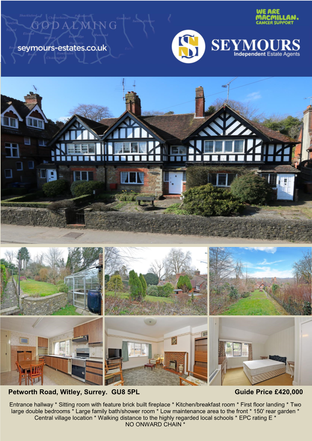 Petworth Road, Witley, Surrey. GU8 5PL Guide Price £420,000