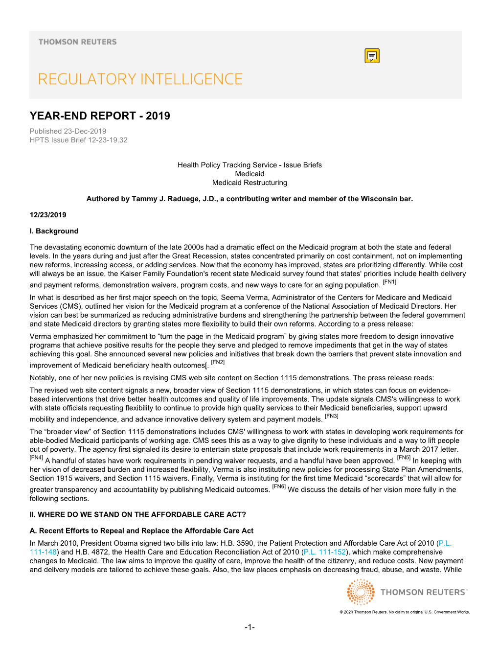 YEAR-END REPORT - 2019 Published 23-Dec-2019 HPTS Issue Brief 12-23-19.32