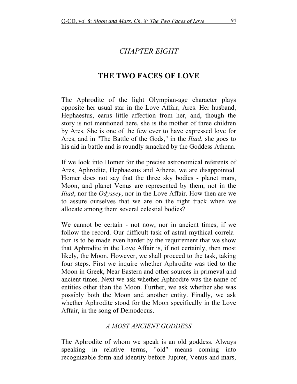 Chapter Eight the Two Faces of Love