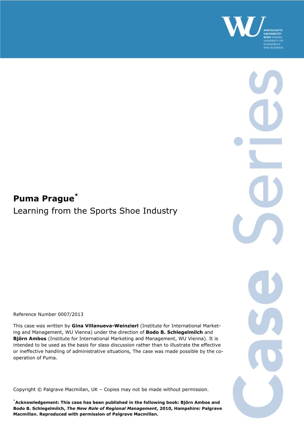 Puma Prague Learning from the Sports Shoe Industry