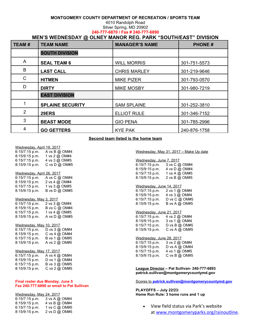 Montgomery County Department of Recreation s4