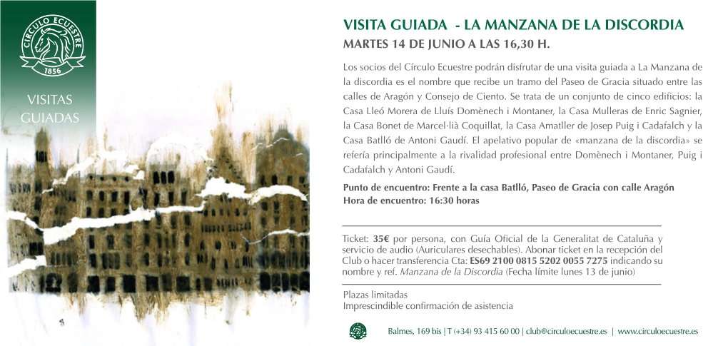 Visita Guiada - La Manzana De La Discordia Martes 14 De Junio a Las 16,30 H