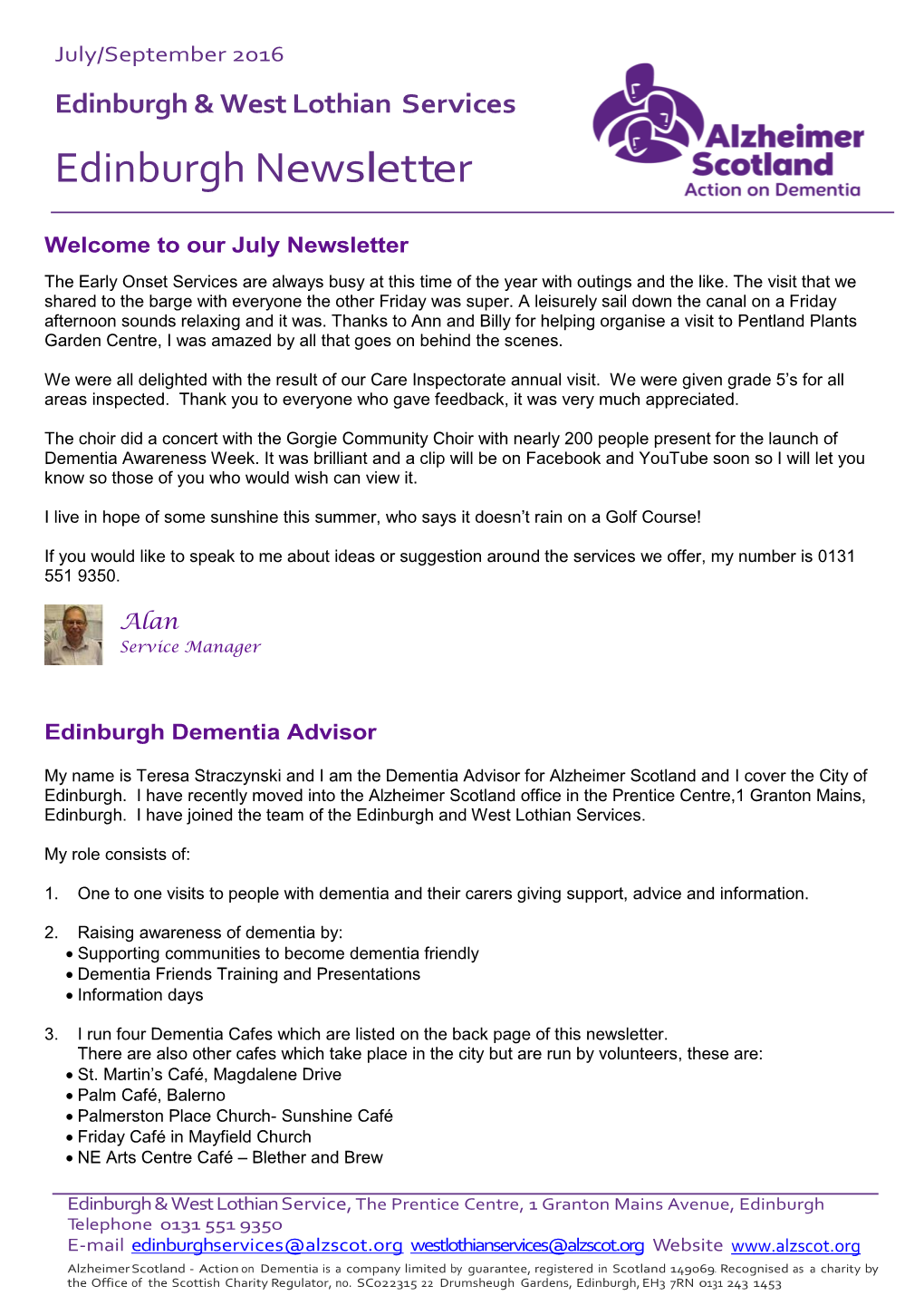 Edinburgh Newsletter