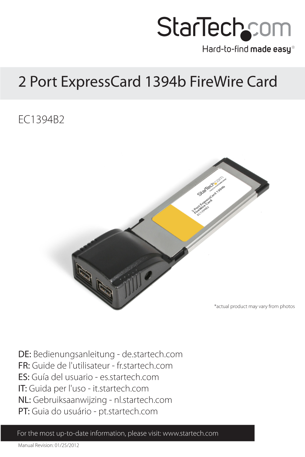 2 Port Expresscard 1394B Firewire Card