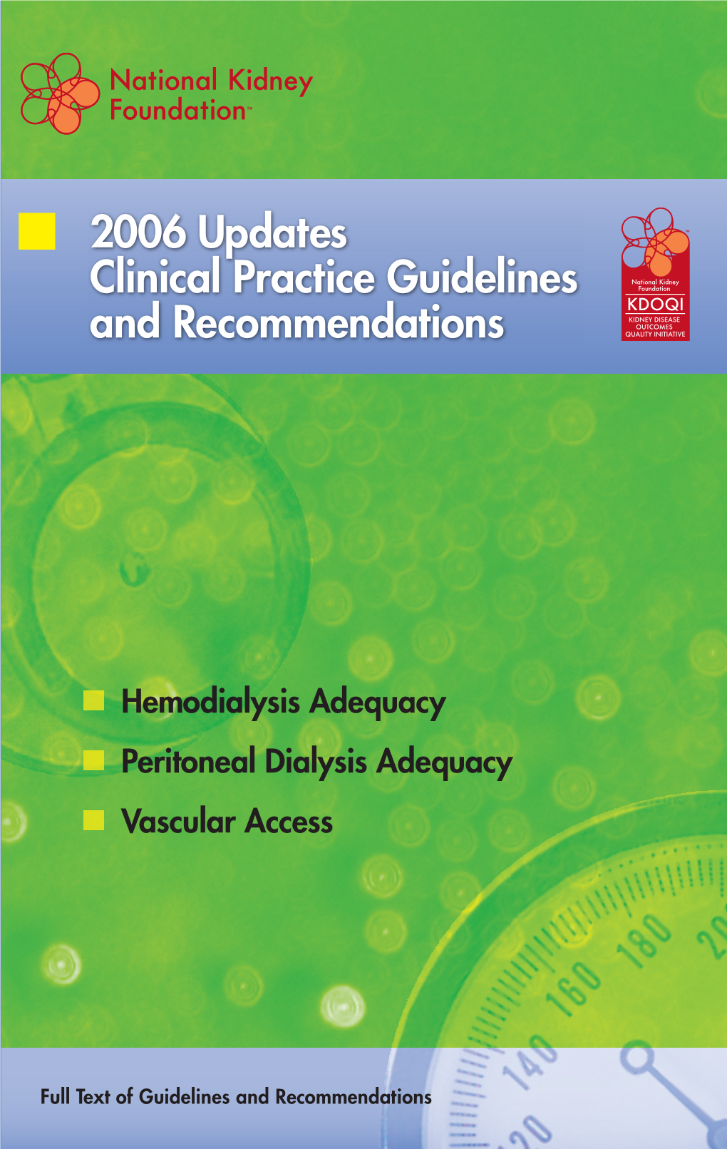 2006 Updates Clinical Practice Guidelines and Recommendations