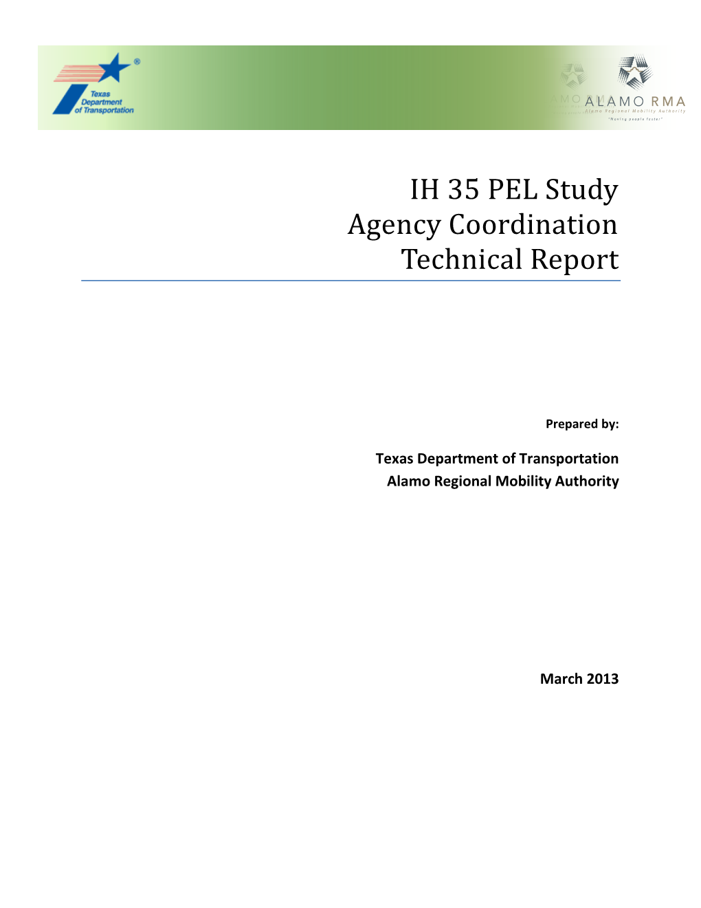 Agency Coordination Technical Report