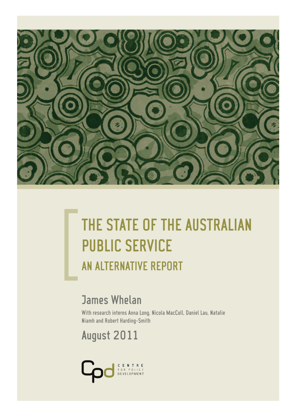 The State of the Australian Public Service an Alternative Report