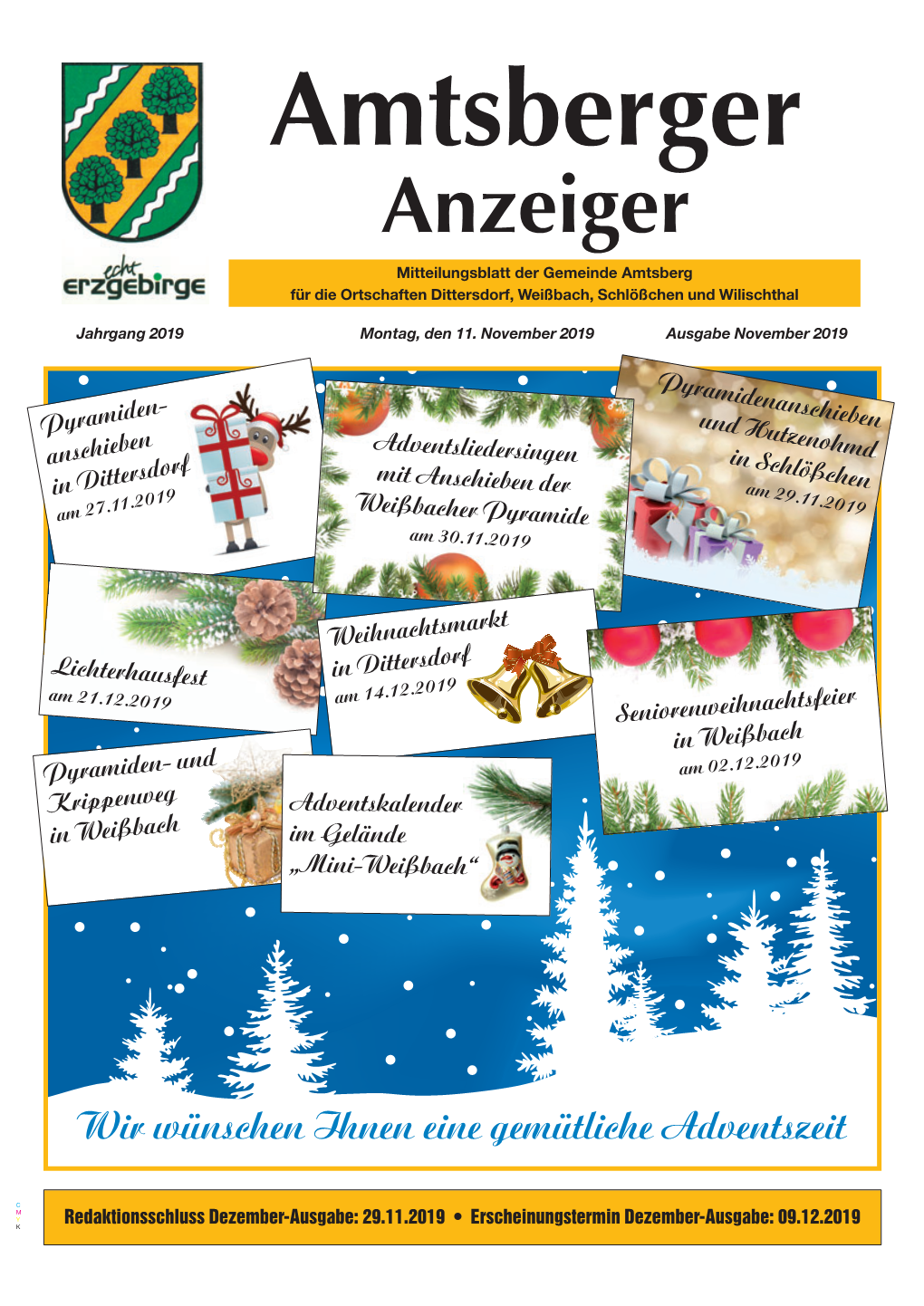 Anzeiger Mitteilungsblatt Der Gemeinde Amtsberg Für Die Ortschaften Dittersdorf, Weißbach, Schlößchen Und Wilischthal