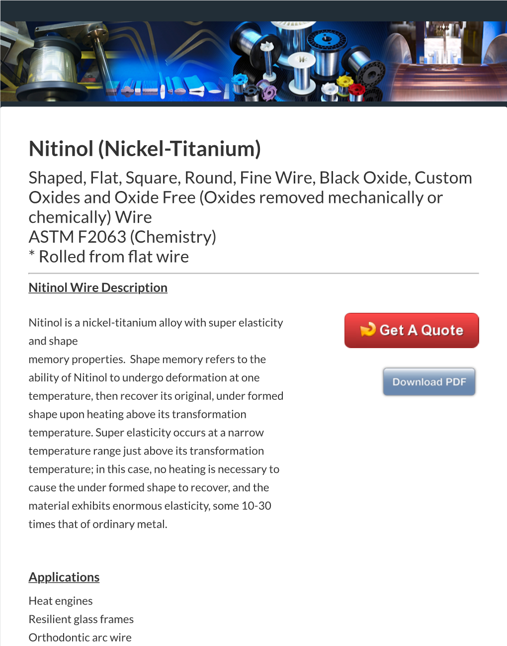 Nitinol (Nickel-Titanium)