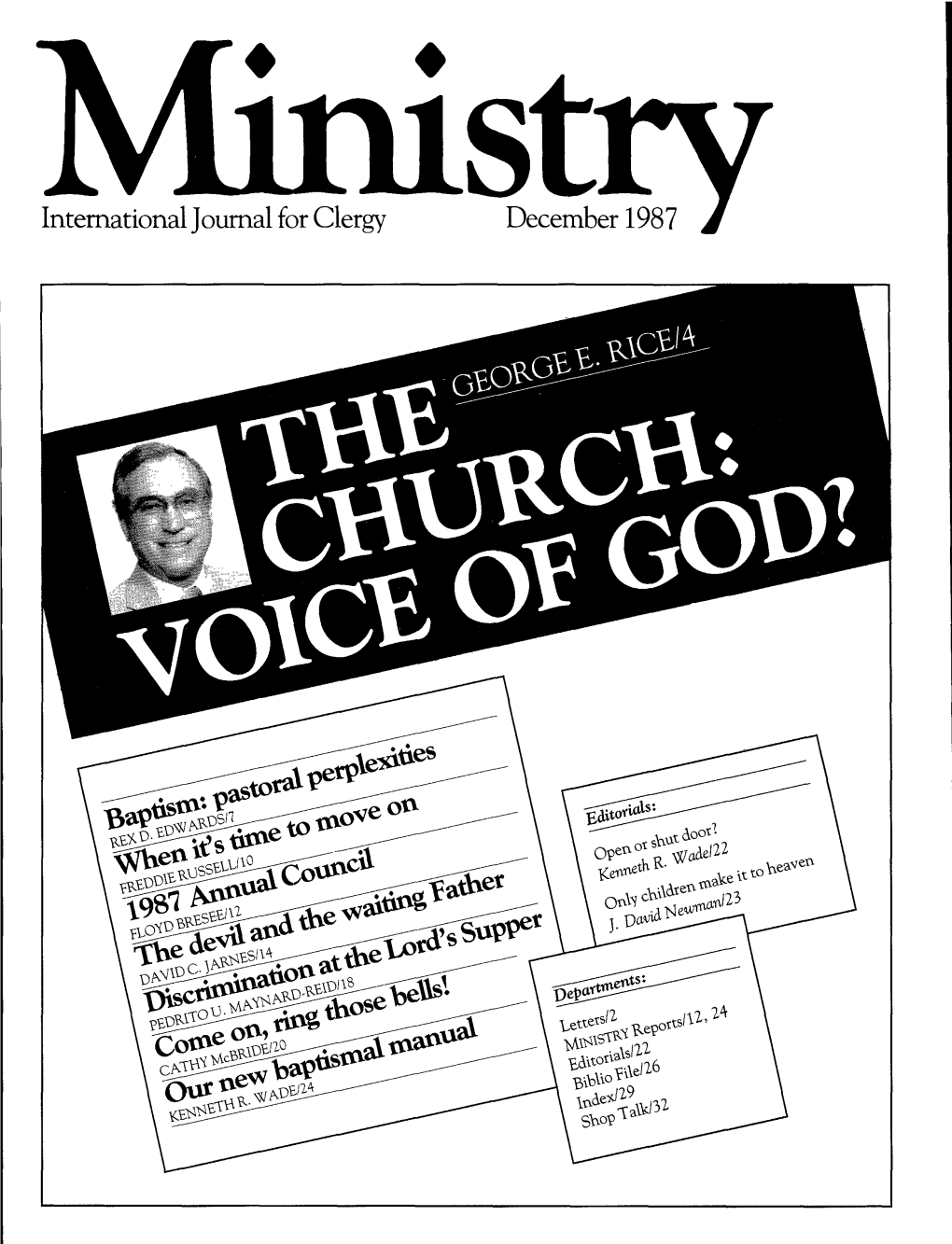 December 1987 International Journal for Clergy