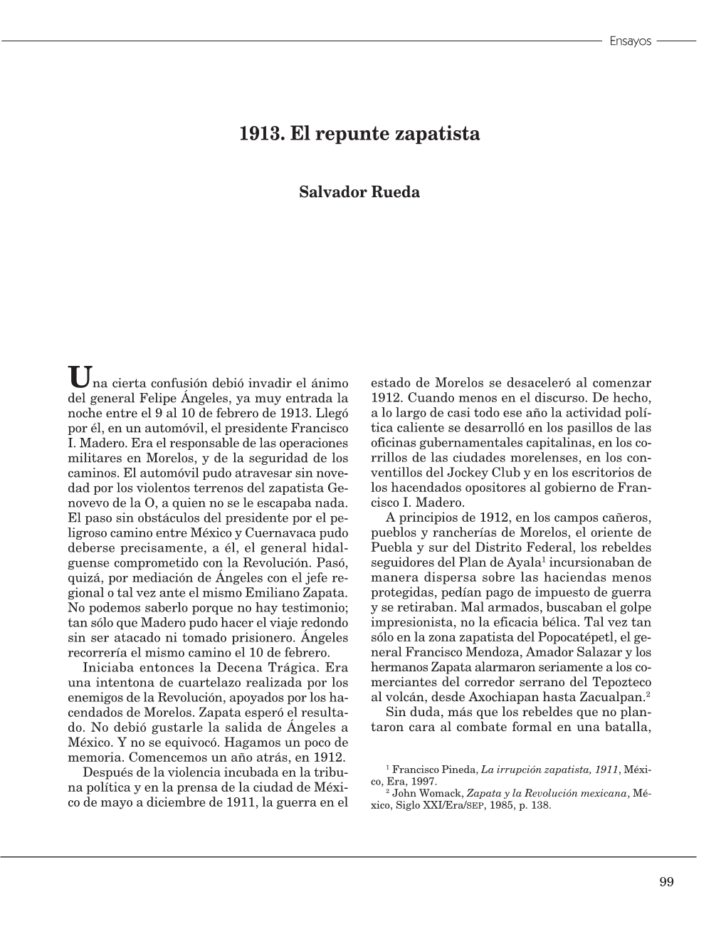 1913. El Repunte Zapatista