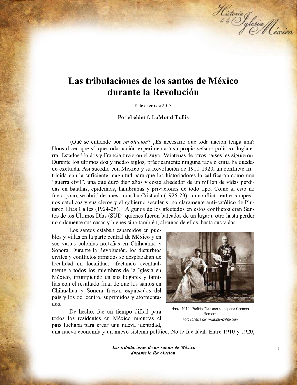 Las Tribulaciones De Los Santos De México Durante La Revolución